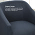 Rafa Performance Dining Chair with Casters – Rolling Armchair for Dining Room | Dining Chairs with Casters | Kinwell Furniture | Performance Fabric Upholstery